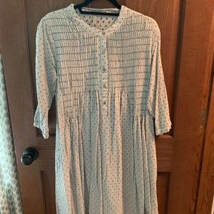 Polka dot cotton dress - S